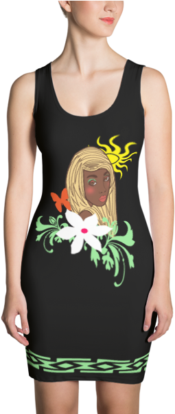 Fashion Face Black Dress - Themagicannex Measuring Time Sublimation Cut & (600x600), Png Download