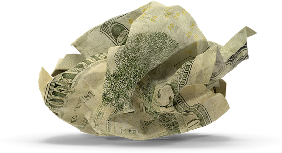 Ripped Dollar Png Banner Black And White Download - United States Dollar (550x299), Png Download