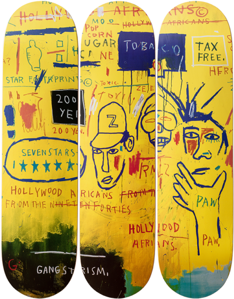Jean-michel Basquiat Hollywood Africans, - Framed Art: Basquiat's Hollywood Africans, 1983, 62x62in. (500x632), Png Download