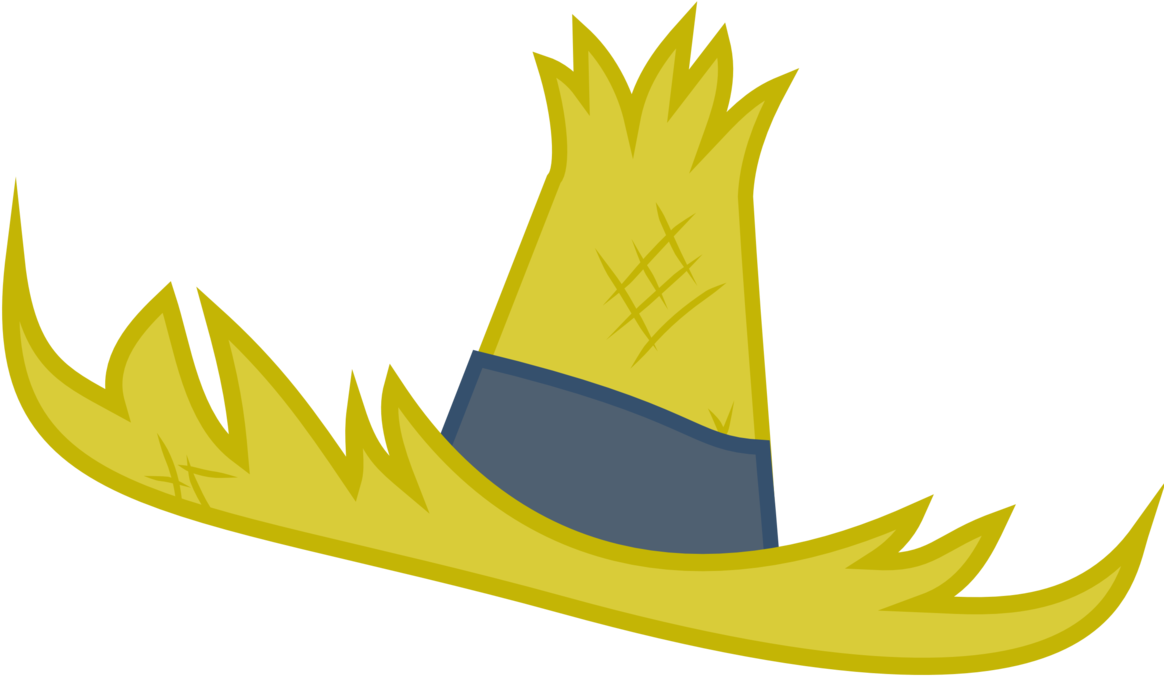 Clipart Library Straw Hat By Bradel Bound On Deviantart - Straw Hat Vector Png (1168x684), Png Download