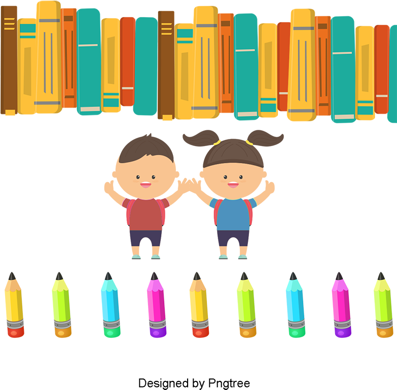 As Figuras Dos Desenhos Animados Vetor Material - School (800x800), Png Download