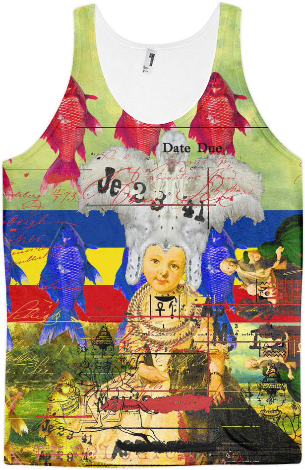 American Apparel White Flat Front Mockup Tanktop - Active Tank (1000x1000), Png Download