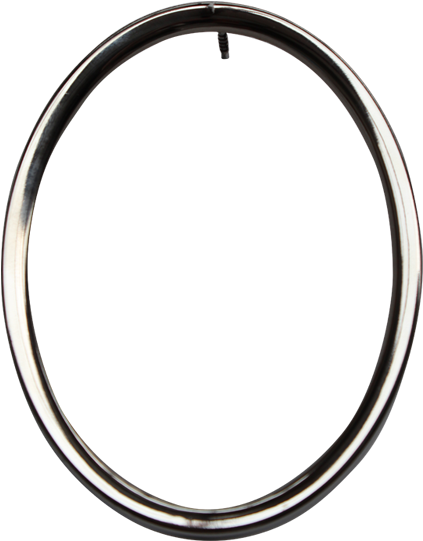 Oval Silver Frame - Silver (540x540), Png Download