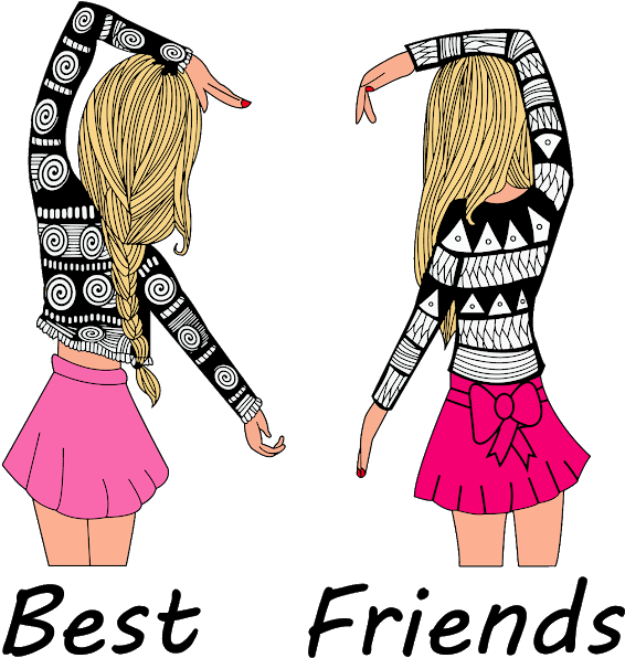 Png Best Friens Forever Si Necesitas El Vector Descarga - <3 Frenchies Rectangle Magnet (640x640), Png Download
