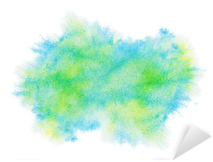 Painted Green Watercolor Stain, Design Element Sticker - Visual Arts (400x400), Png Download