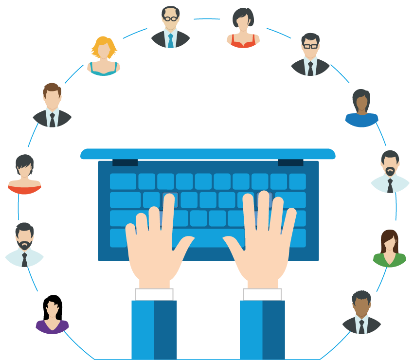 Clip Transparent Solutions Sight Communications Provides - People On A Webinar (935x764), Png Download