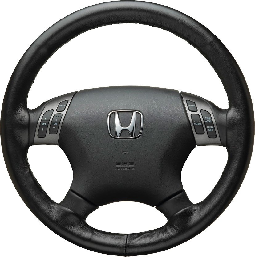 Steering Wheel Png Image - Honda Civic 2002 Steering Wheel Cover (828x833), Png Download