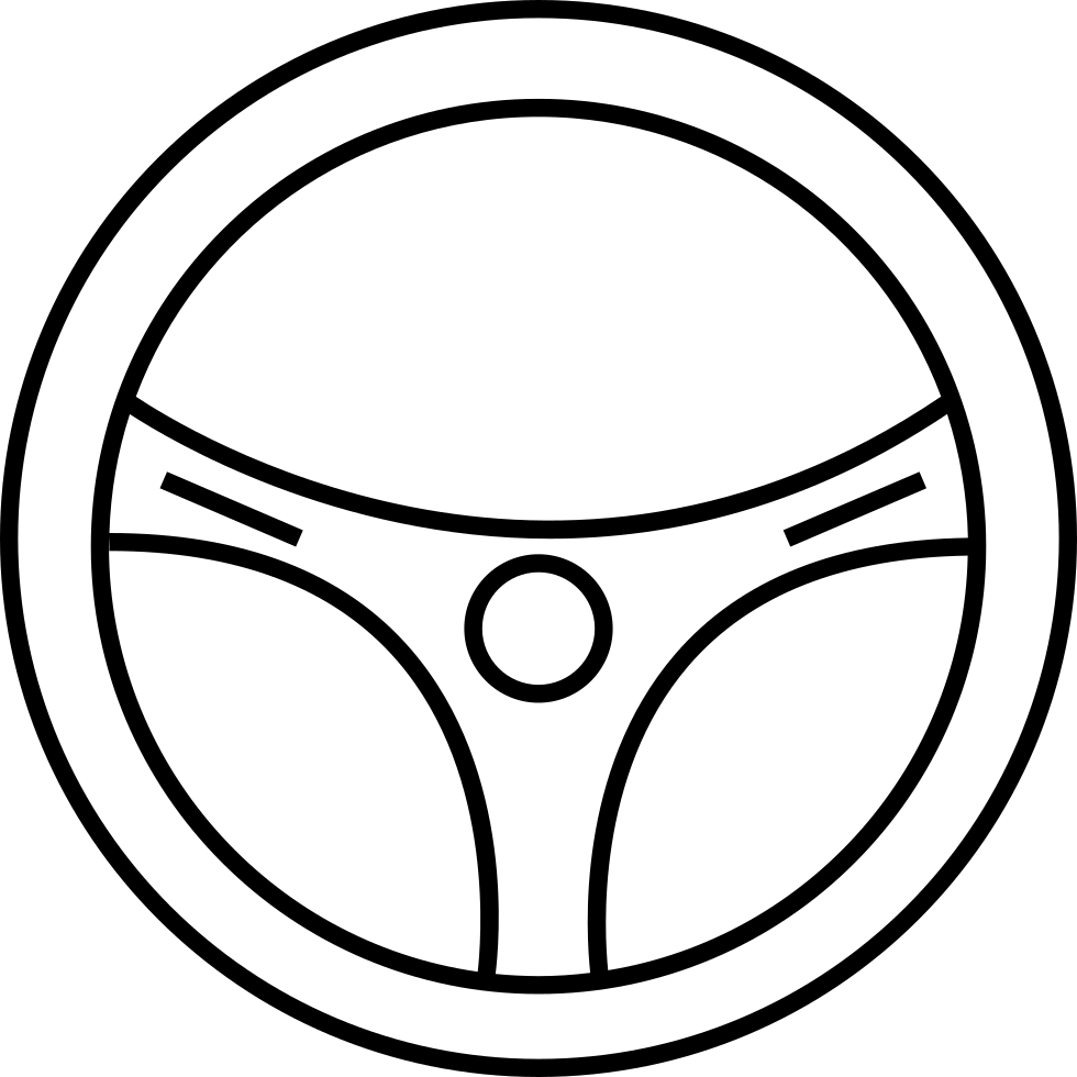 Steering Wheel - - White Steering Wheel Png (980x980), Png Download