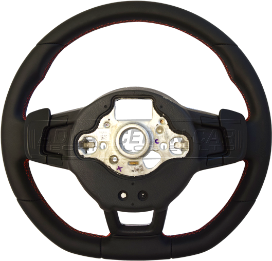 Vw Flat Bottom Multi-function Steering Wheel - Steering Wheel Back Png (550x550), Png Download