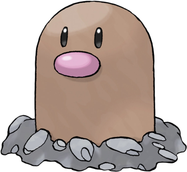 Graphic Freeuse Download Gotta Critique Em All Fungi - Pokemon Diglett (600x600), Png Download