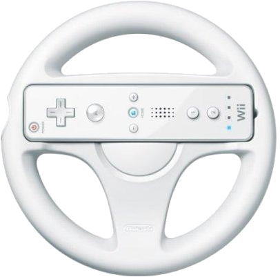 Wii Wheel - Wii Mario Kart Wheel (406x401), Png Download
