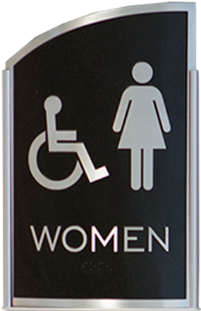 Bathroom Signs For Business - Handicap Sign (450x551), Png Download