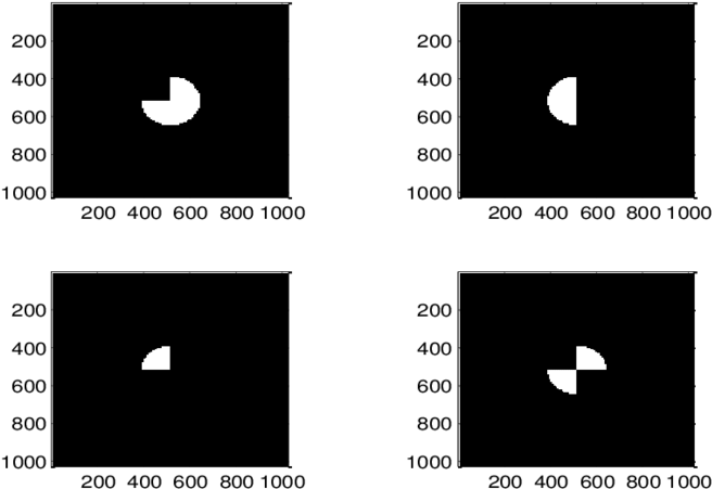 Four Different Truncated Apertures, Where A) Three - Circle (850x524), Png Download