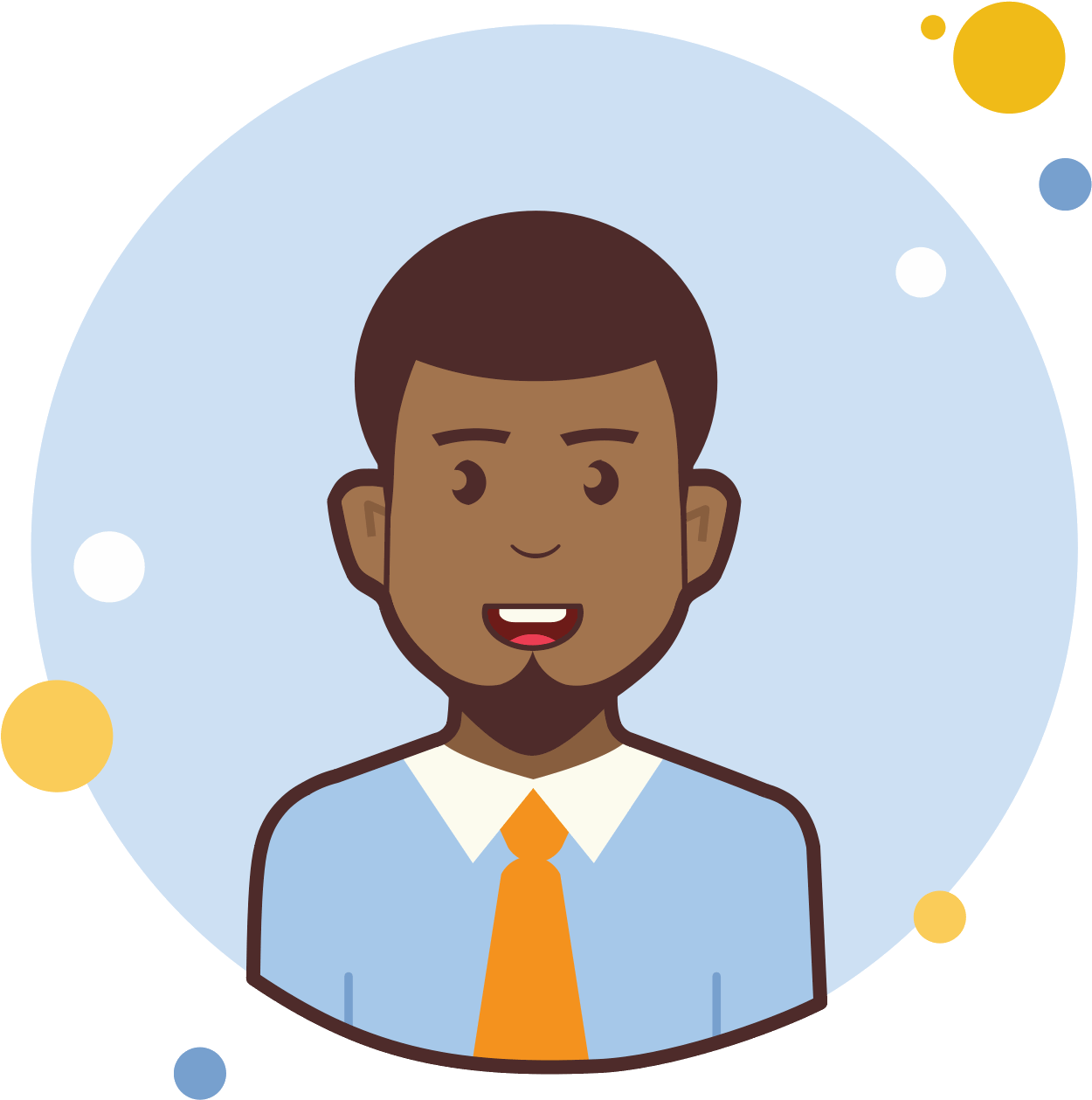 Hombre Con Corbata Naranja Icon - Man (1600x1600), Png Download