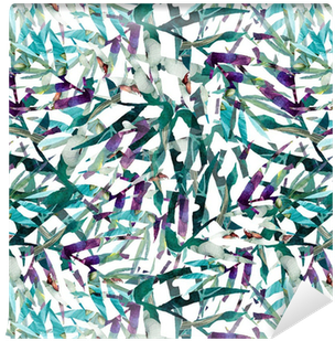 Leaves Abstract Pattern Background Wallpaper Watercolor - Hoxton Art House Botanical Jungle Fever Canvas Print, (400x400), Png Download