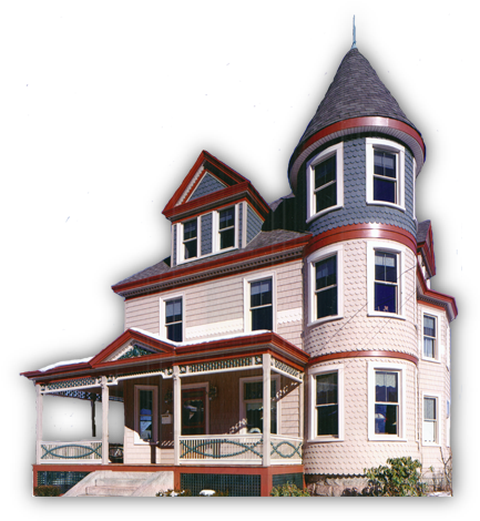 Small House Victorian Transpshad - Mansion Png (450x489), Png Download