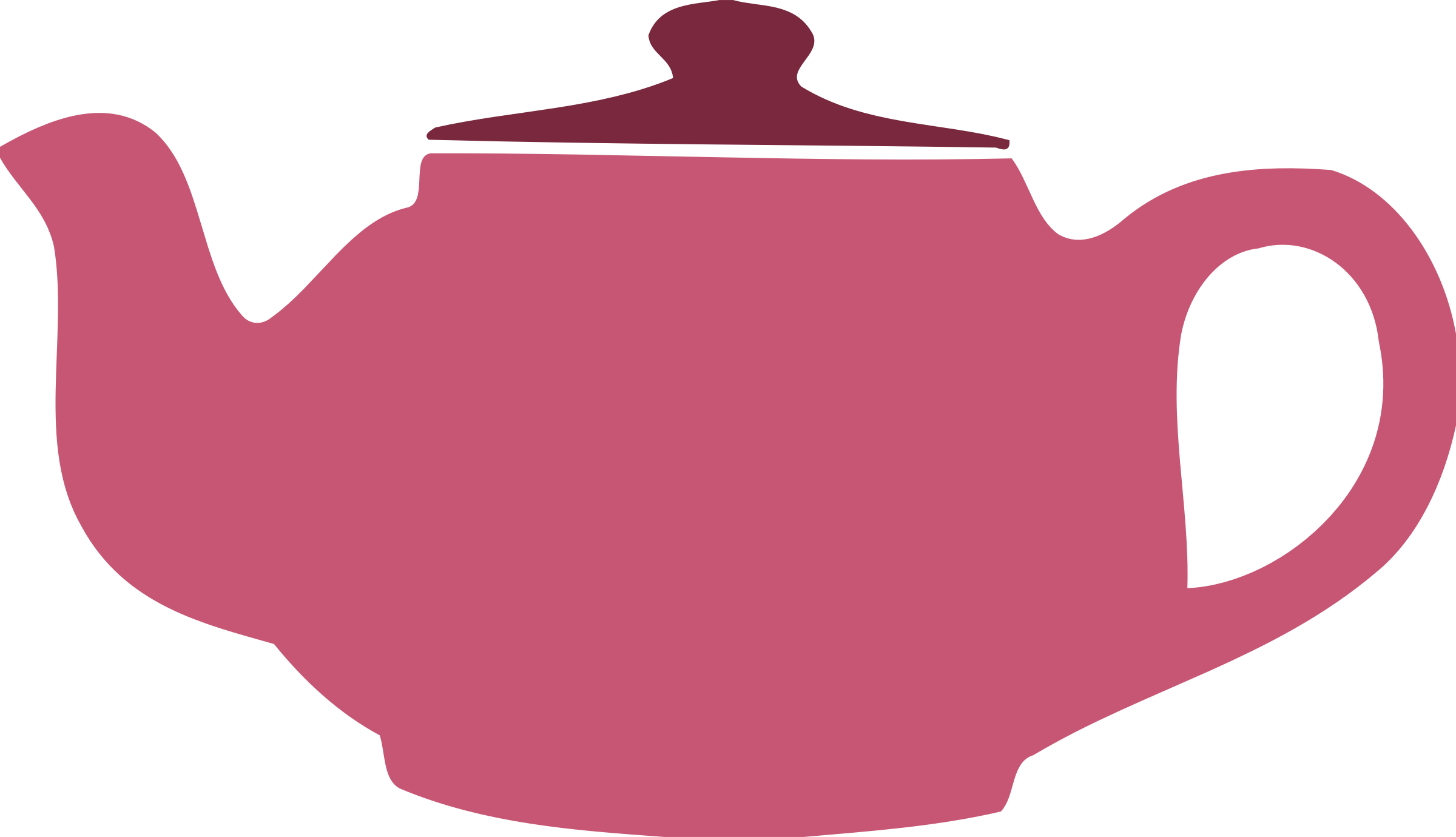 Big Image - Pink Teapot Clipart (2400x1380), Png Download