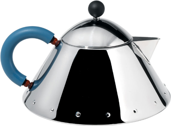 Alessi Michael Graves Teapot Blue - Alessi - Graves Teapot With Blue Handle (600x600), Png Download