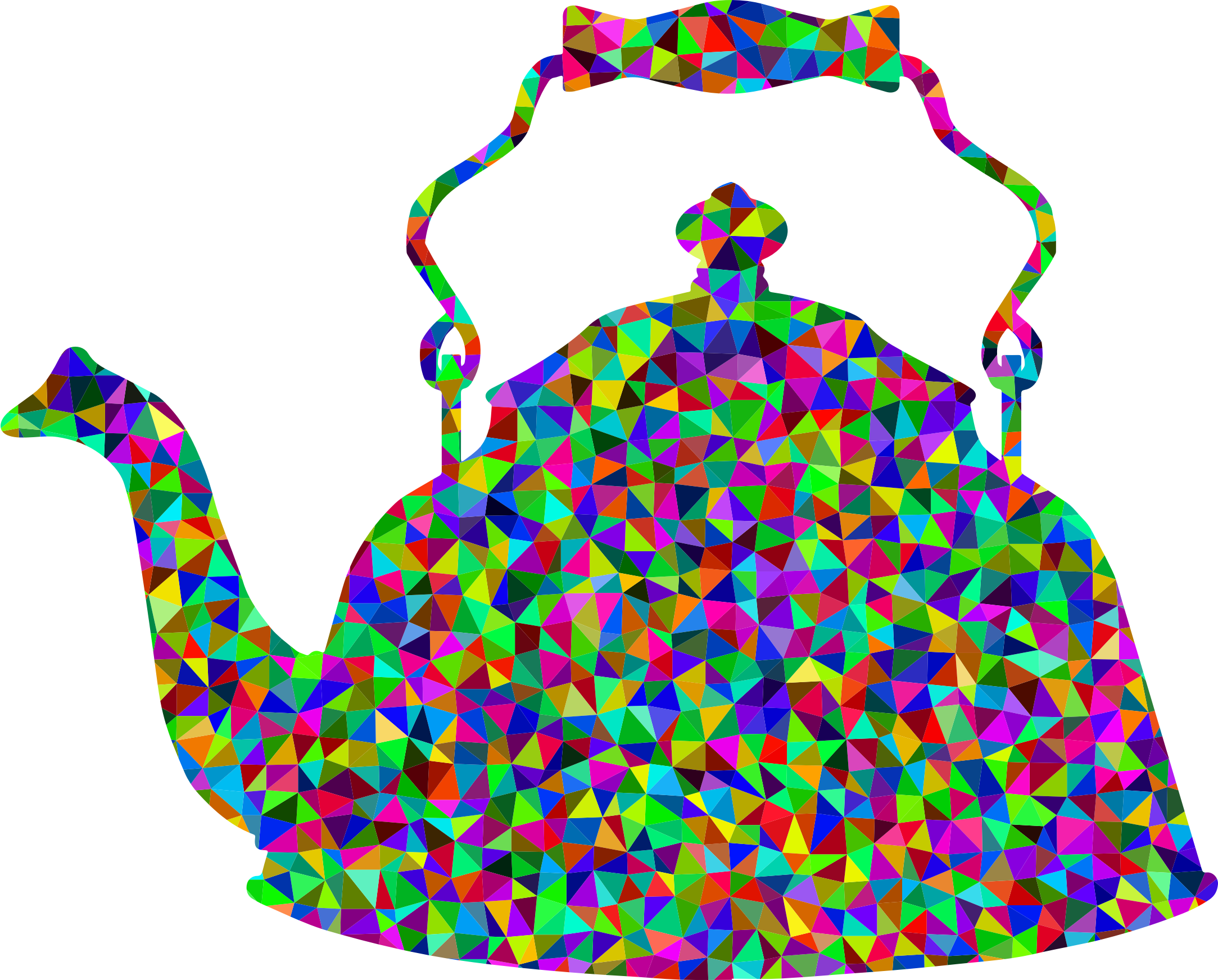 This Free Icons Png Design Of Prismatic Low Poly Teapot (2167x1744), Png Download
