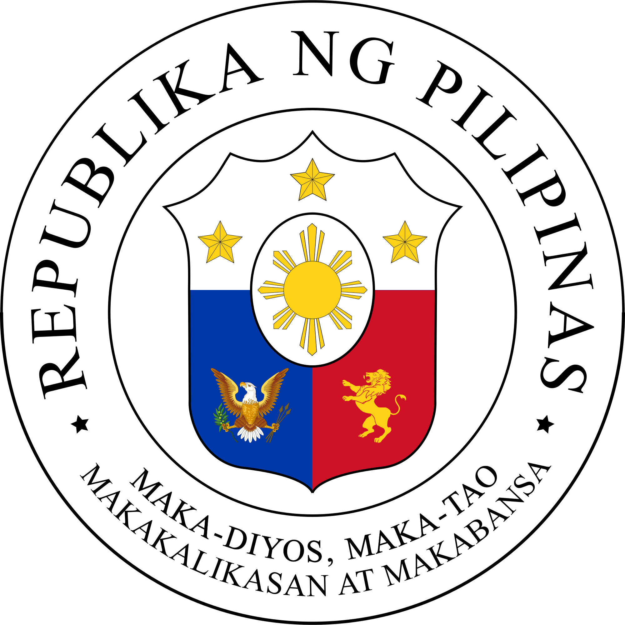 Open - Seal Of The Republic Of The Philippines (2000x2000), Png Download