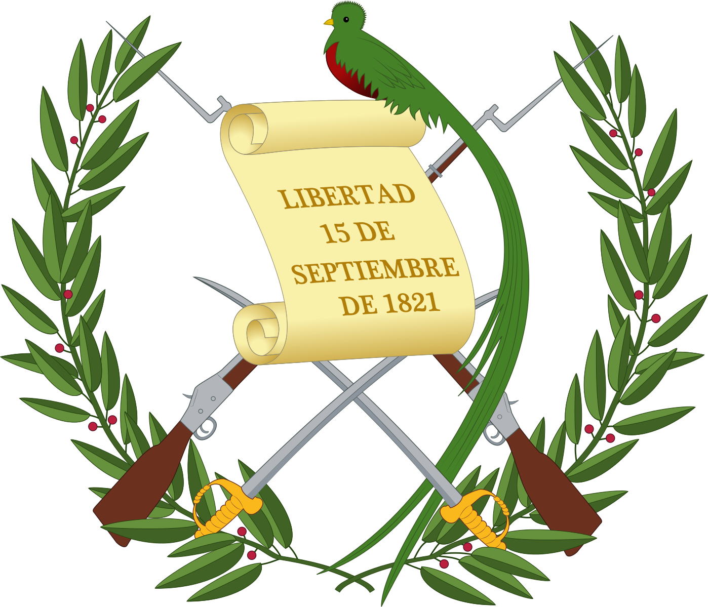 Guatemala Flag Colors - Escudo De Guatemala Dibujo (1000x858), Png Download