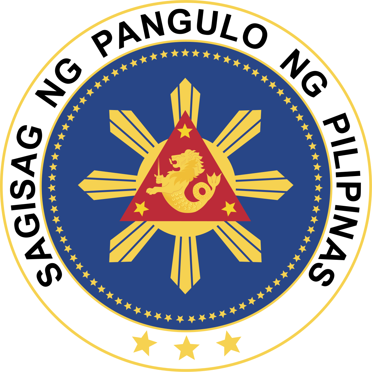Presidential Seal Of The Philippines (1200x1200), Png Download