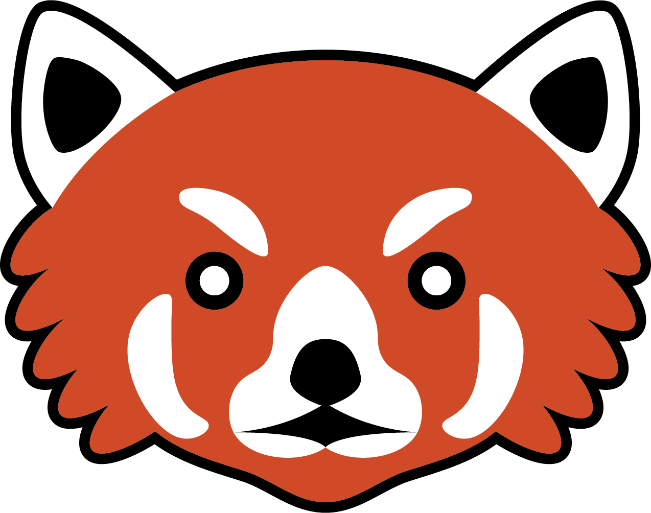 Panda Clipart Red Panda - Red Panda Cartoon Png (1274x1004), Png Download
