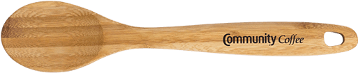 Community Coffee Bamboo Spoon - Bamboo Spoon Png (600x400), Png Download