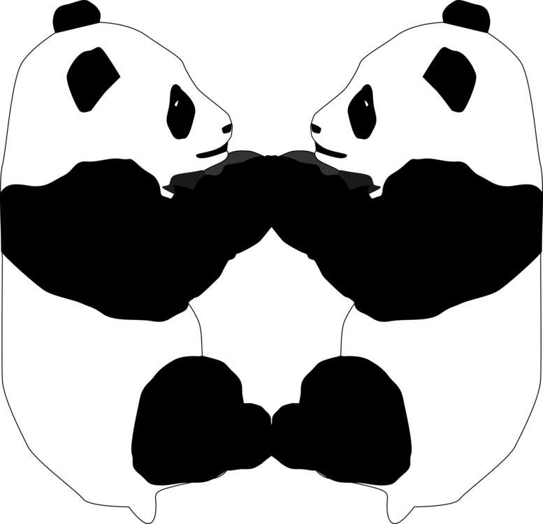 Giant Panda Panda Love - Transparent Background Panda Clipart (777x750), Png Download