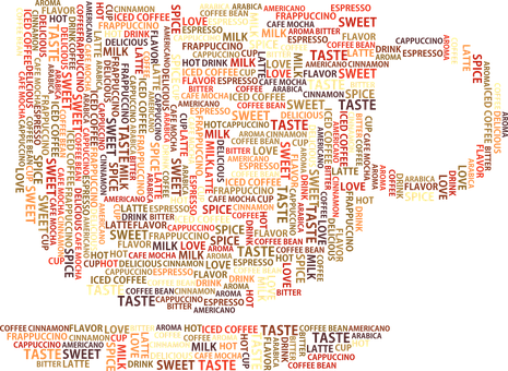 Beverage, Coffee, Cup, Drink, Hot - Coffee Cup Word Cloud (465x340), Png Download