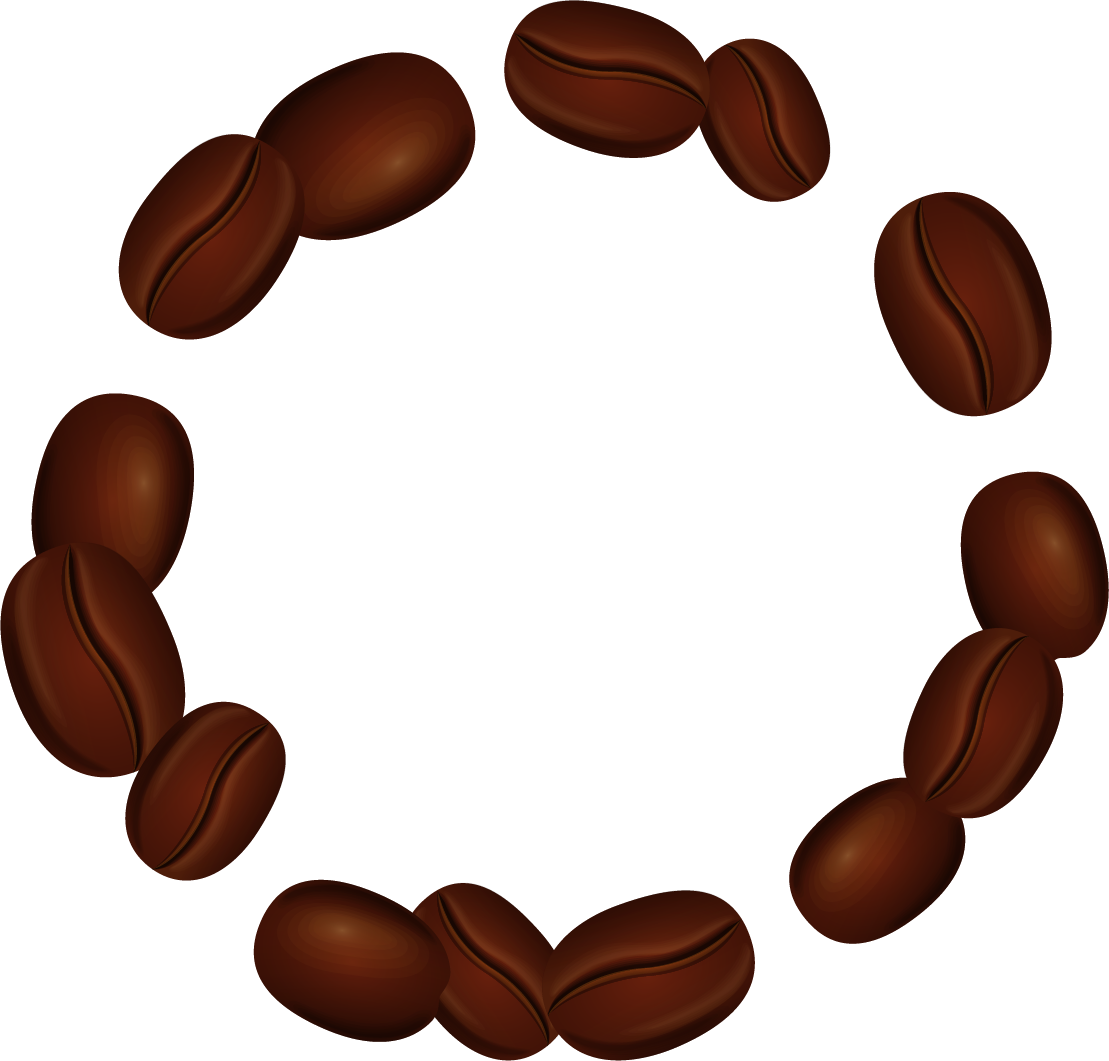Coffee Bean Tea Cafe - Vector Grano De Café (1109x1061), Png Download