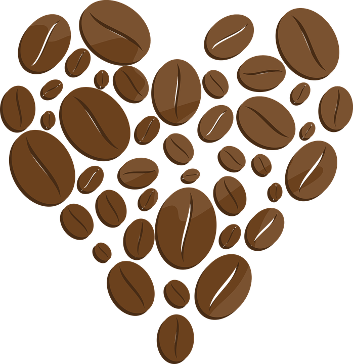 Coffee, Coffe, Beans, Heart, Drawing - Coffee Bean Love Heart Transparent Background (621x640), Png Download