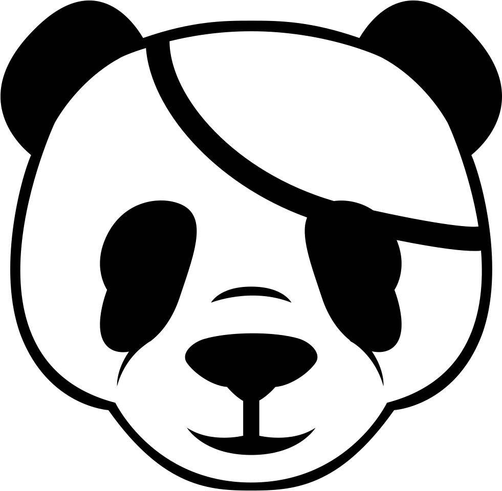 Panda Comments - Panda Pirata (981x960), Png Download