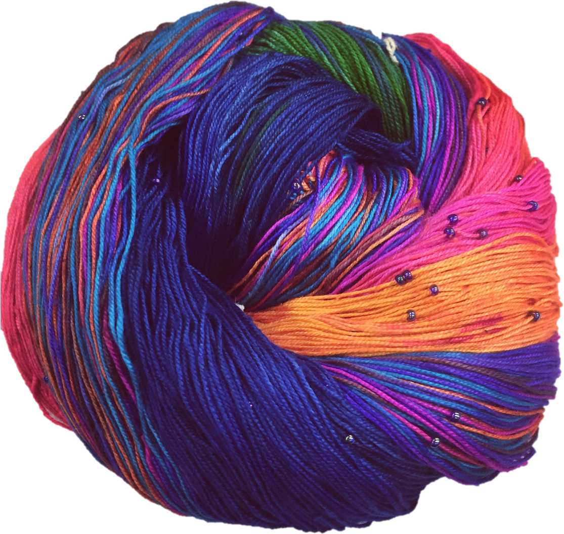 Hand Beaded Silk Yarn - Yarn (1125x1125), Png Download