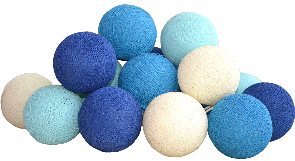 Baumwoll Kugellichterkette Aqua, Cotton Ball Light - Cotton Ball Light Png (1000x533), Png Download