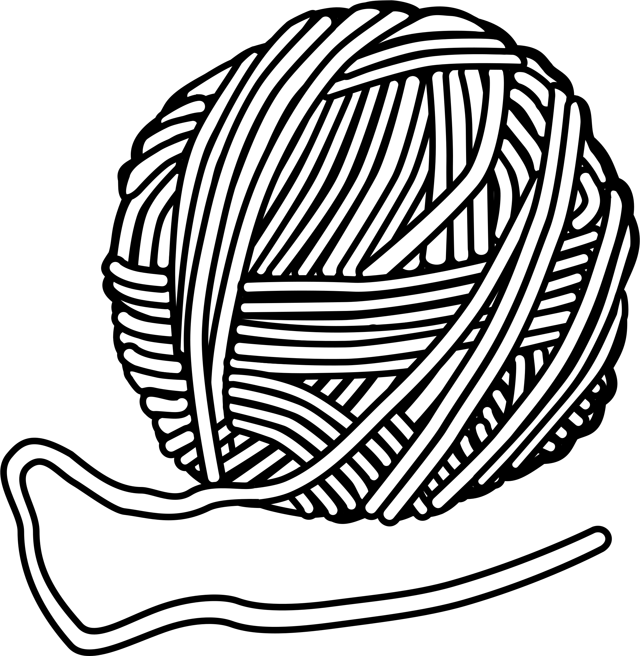 Yarn - Yarn Clipart (2345x2400), Png Download