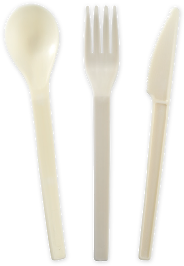 70% Bioplastic Cutlery - Fork (640x640), Png Download