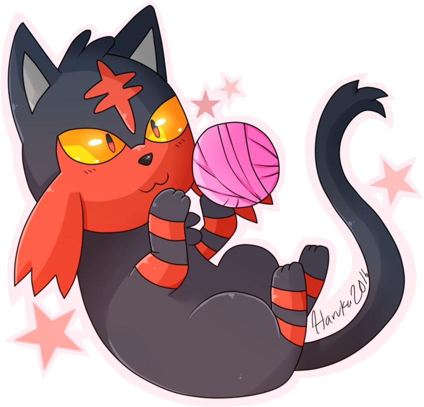 Cat Playing With Yarn Clipart - Drawing (894x894), Png Download