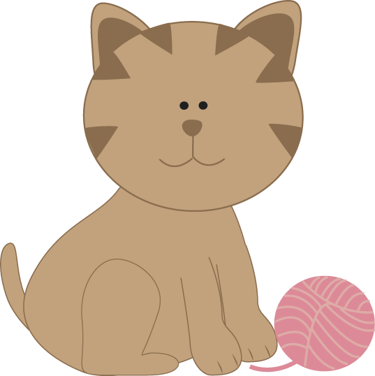 Kitty Playing With Clip Art Kart - Cat Playing Clip Art (537x538), Png Download