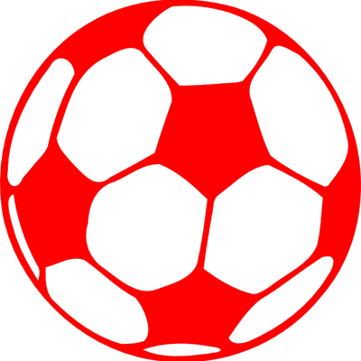 Clipart Ball Red - Red Soccer Ball Png (400x400), Png Download