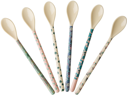 Single Melamine Latte Spoon In 6 Assorted Boogie Prints - Latte Macchiato Löffel (480x480), Png Download