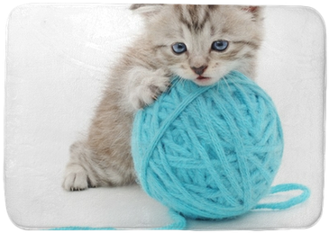 Gatto Con Gomitolo (400x400), Png Download