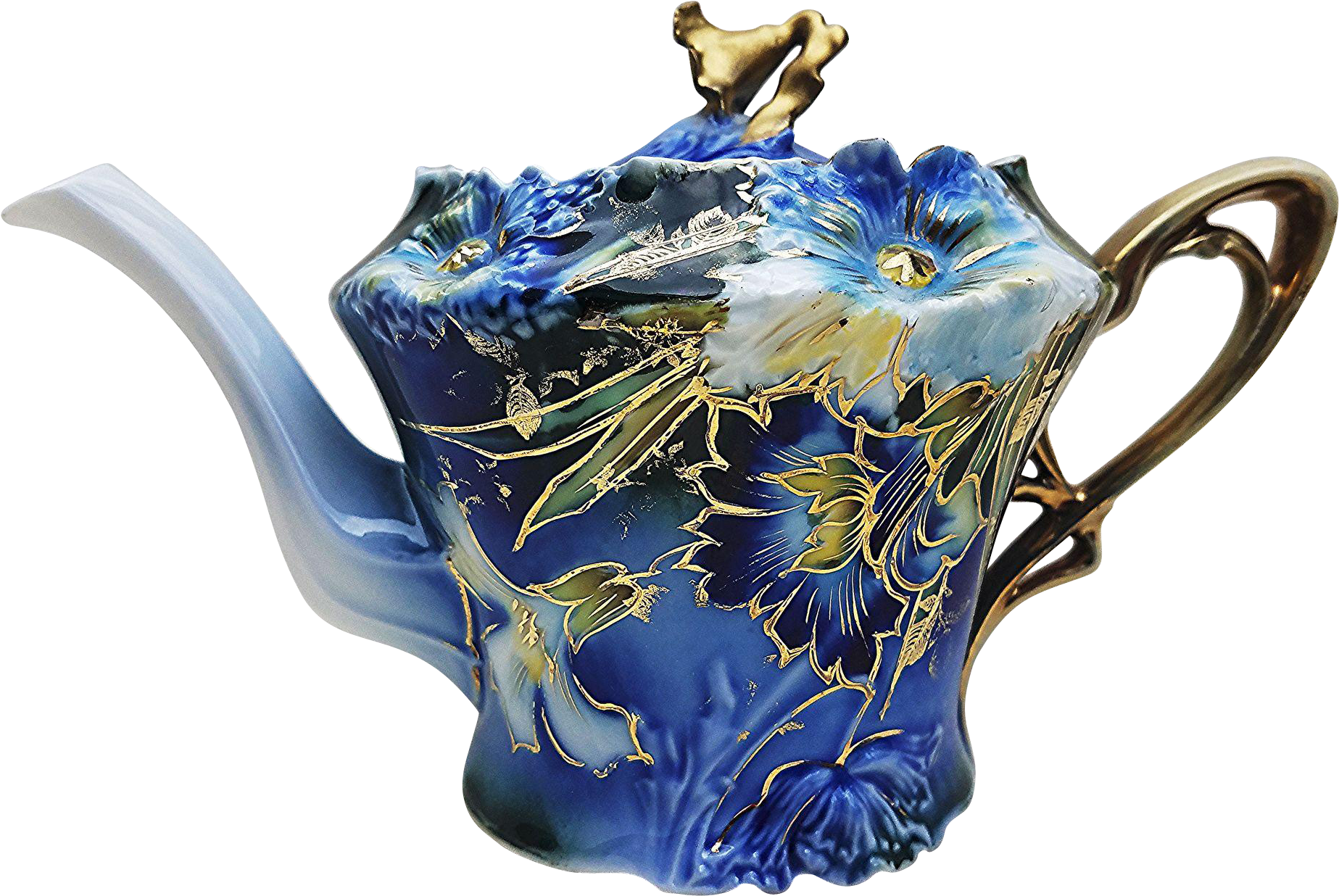 Exquisite & Scarce Rs Prussia 1900 Cobalt Blue, With - Teapot (1846x1846), Png Download