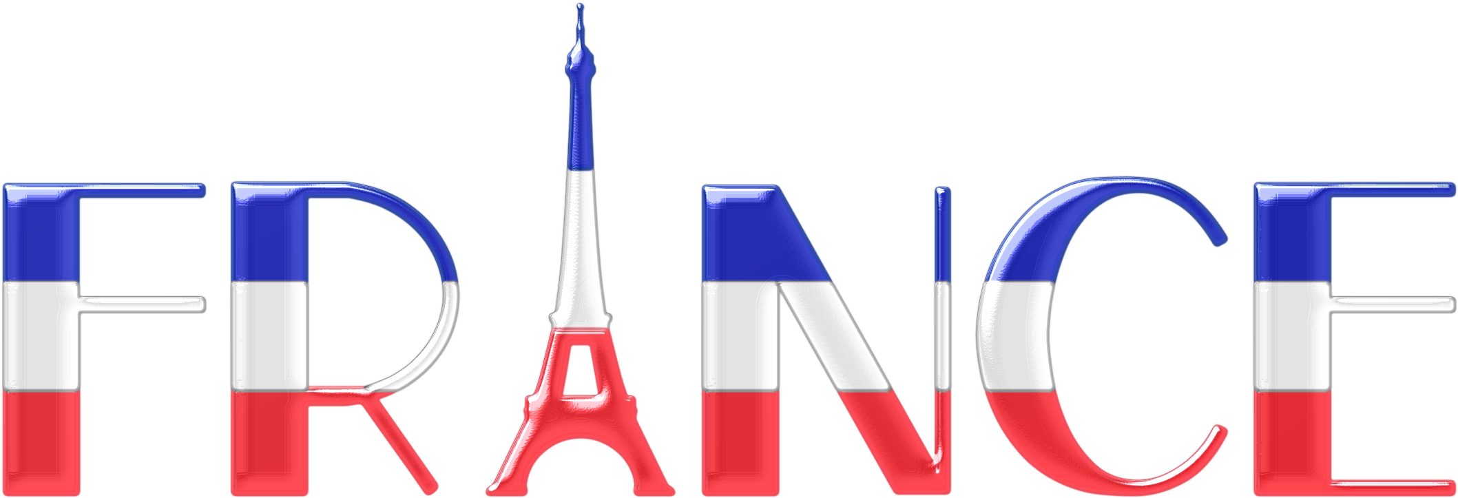 Graphic Black And White Typography Enhanced Big Image - France Eiffel Tower Clip Art (2400x922), Png Download