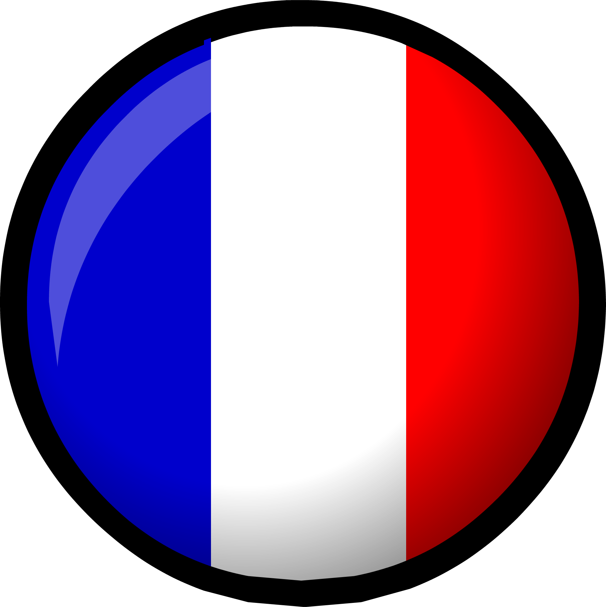 France Flag - Png - Club Penguin France (2068x2070), Png Download