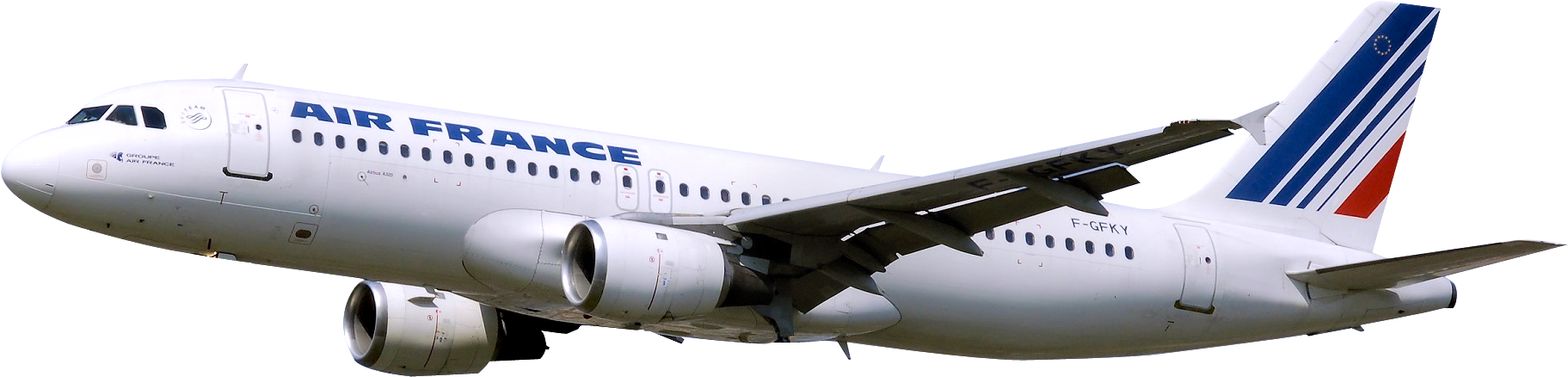 Airplane Clipart Air France - Air France Png Plane (1835x700), Png Download