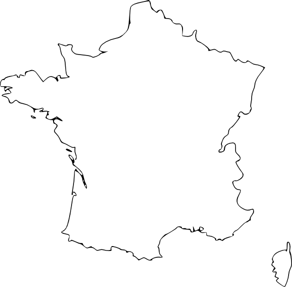 Outline Of France Svg Clip Arts 600 X 589 Px (600x589), Png Download