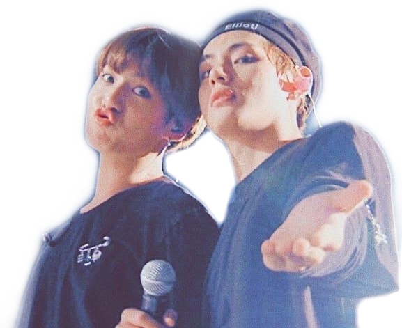 Vkook Black And White (577x471), Png Download