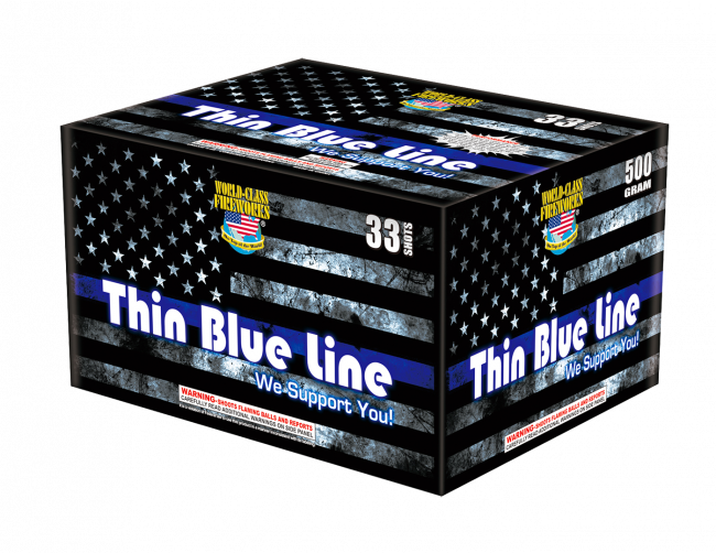 Thin Blue Line - Thin Blue Line Firework (650x502), Png Download