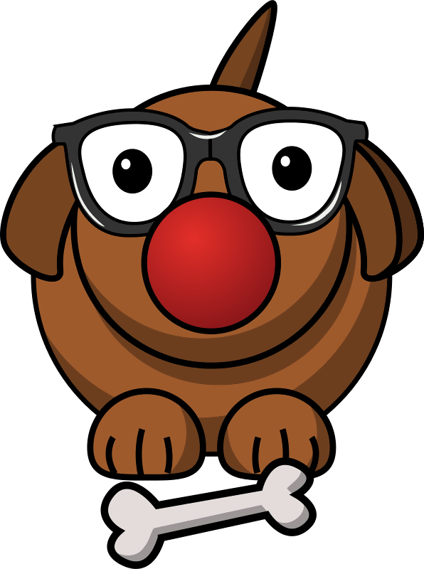 Cartoon Dog Getting A Treat (596x800), Png Download